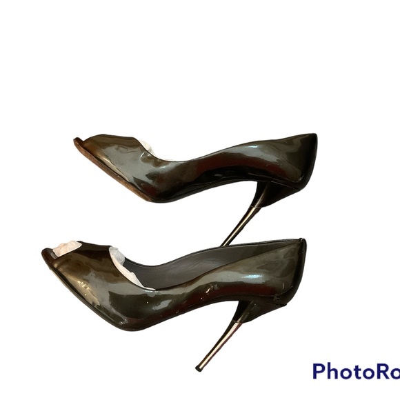 MIU MIU peep toe heels pumps stilettos, patent leather,  size 38 - Picture 4 of 6